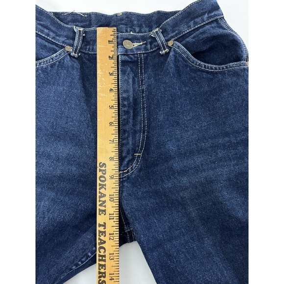 Vintage 1980s Lee Riders Made In USA High Rise Straight Leg Denim Jeans 26x33 - Picture 6 of 10